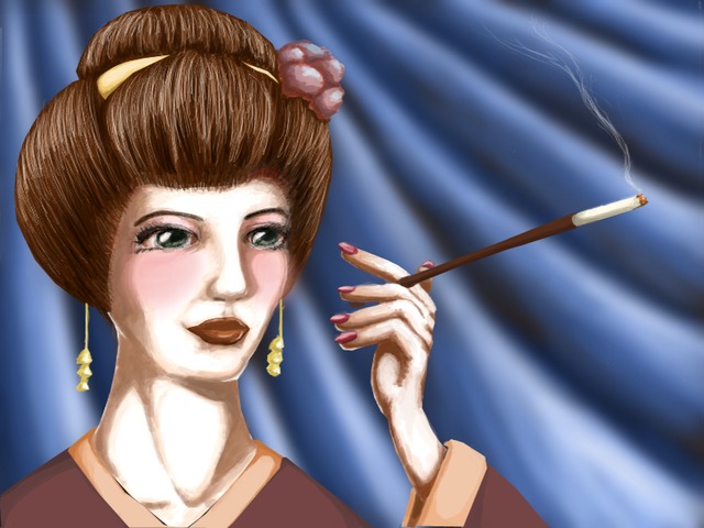 Smoking lady by Scapula