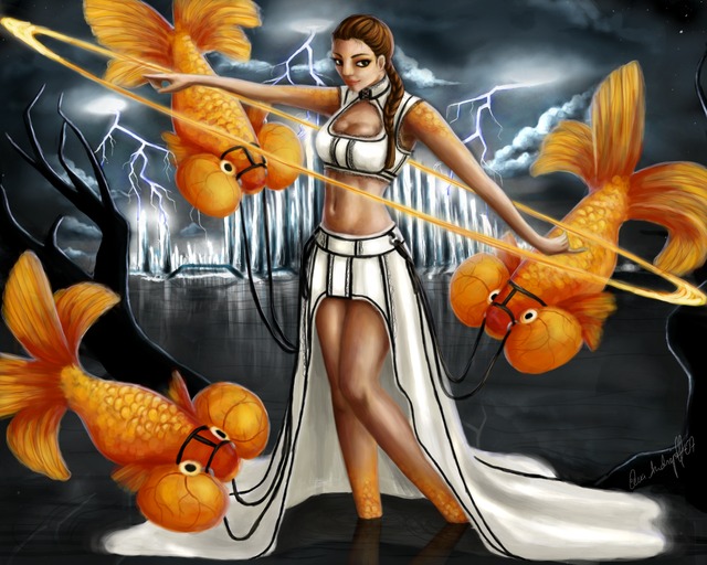Goldfish summoner by Caratra